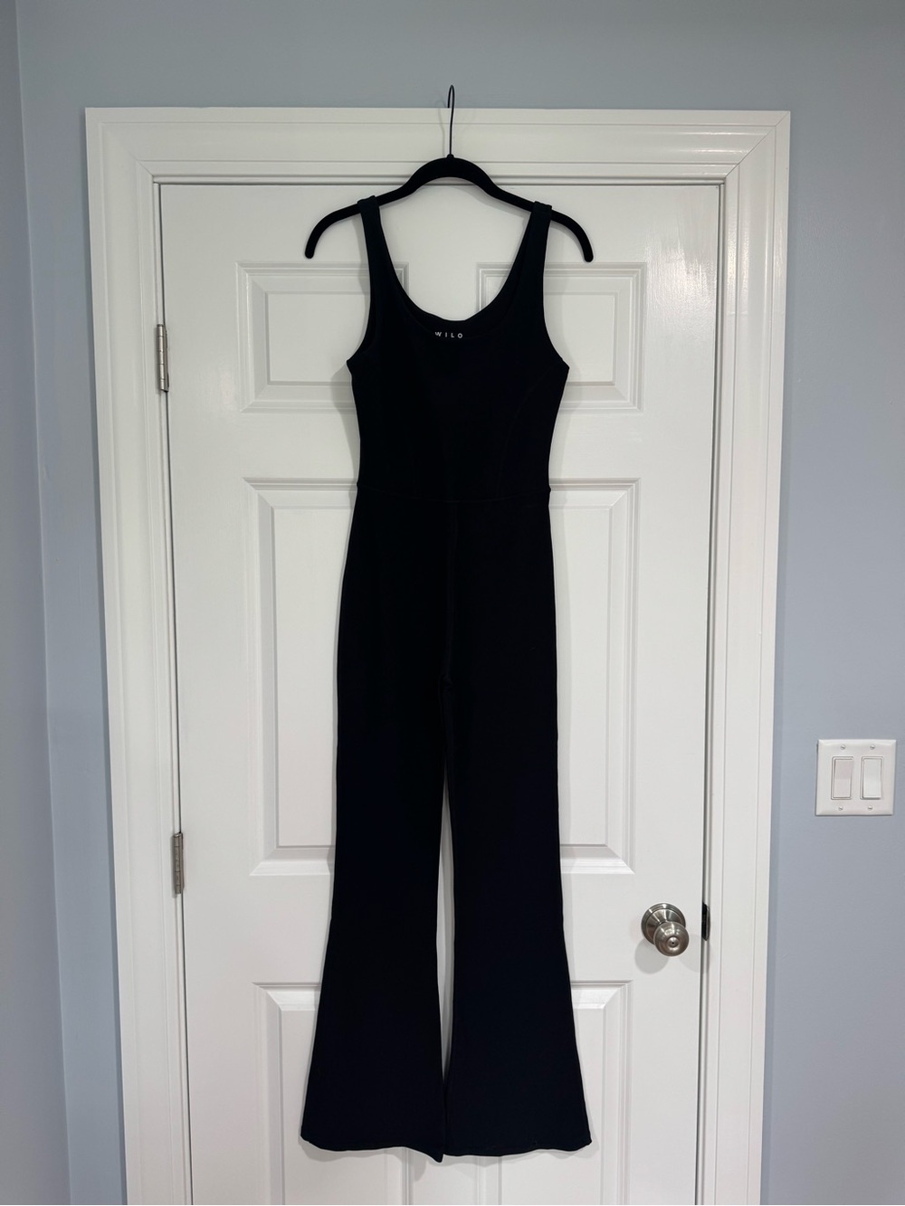 Willow Black Scoop-Neck Wide-Leg Jumpsuit
